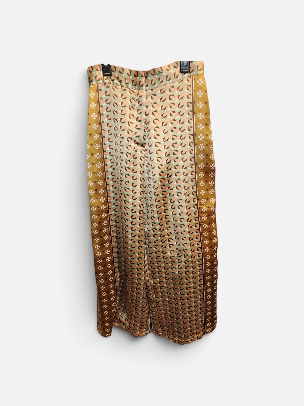 House of Harlow 1960 Geometric Wide-leg Pants in Mustard and Beige